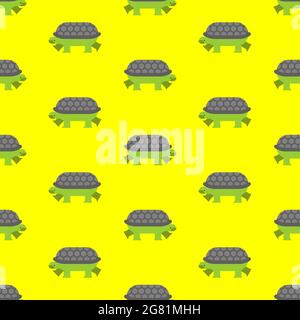 Turtle pattern seamless. tortoise background. reptile ornament Stock Vector