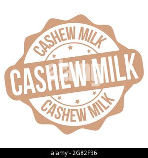 Cashew milk sign or stamp on white background, vector illustration Stock Vector