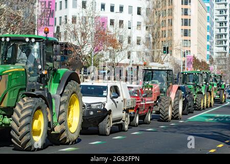 Farmers Groundswell Protest Stock Photo