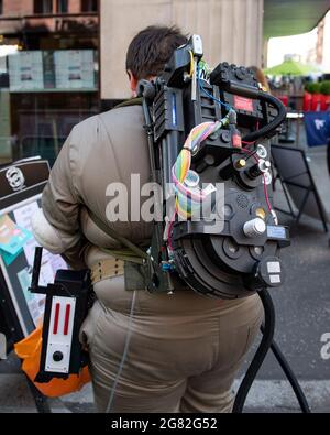 Filming of the film Ghostbusters in the streets of New York this ...