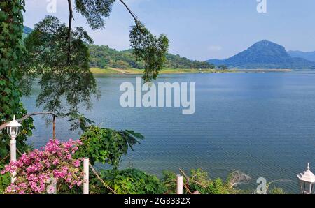 Waduk Jatiluhur Dam, Purwakarta, West Java, Indonesia Stock Photo