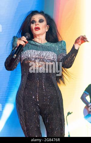 Singer Alaska (Maria Olvido Gara Jova) of the Fangoria group performs ...