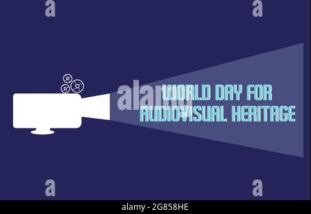 World Day for Audiovisual Heritage vector template Stock Vector