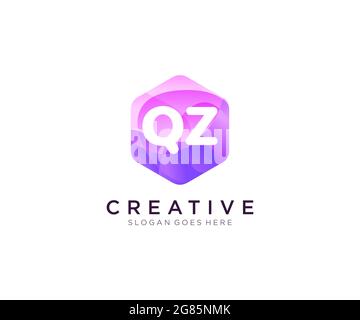 QZ initial logo with rounded circle vector graphic Stock Vector Image ...