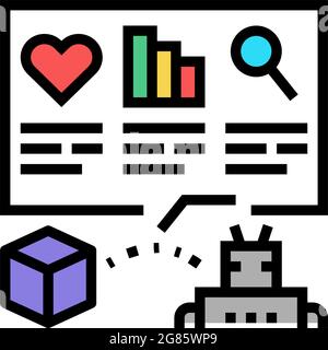 automatically analyzing ugc color icon vector illustration Stock Vector