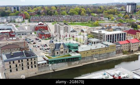 An aerial view of the city of Cambridge, Ontario, Canada Stock Photo