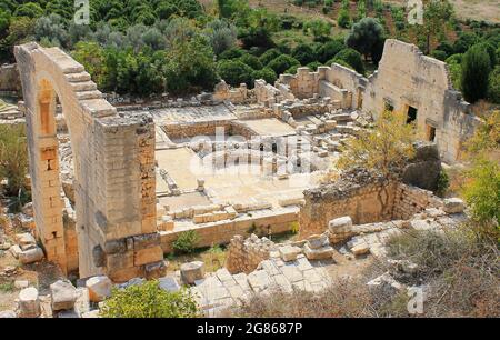 Elaiussa Sebaste or Elaeousa Sebaste ancient Roman city of the 2nd century BC, sights of Turkey Stock Photo