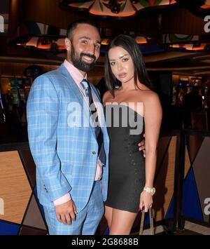 Hollywood, FL, USA. 16th July, 2021. Paulie Malignaggi pictured as Matt Delanoit defeats Rene Rodriguez in the main bout in the Bareknuckle Backyard Brawls at the Seminole Hard Rock & Casino on July 16, 2021 in Hollywood, Florida. Credit: Hoo Me.Com/Media Punch/Alamy Live News