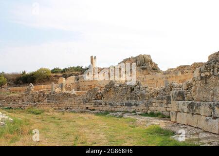 Elaiussa Sebaste or Elaeousa Sebaste ancient Roman city of the 2nd century BC, sights of Turkey Stock Photo