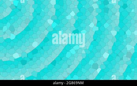 background with a pattern of blue, aqua and mint green areas Stock Photo