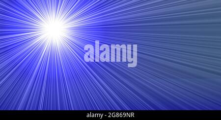 Background with blue light burst Stock Photo