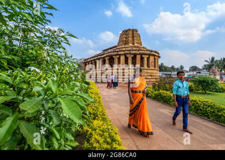 Aihole, Karnataka - January 8, 2020 : Durga Temple at Aihole. One of the famous tourist destination in karnataka, India. Stock Photo