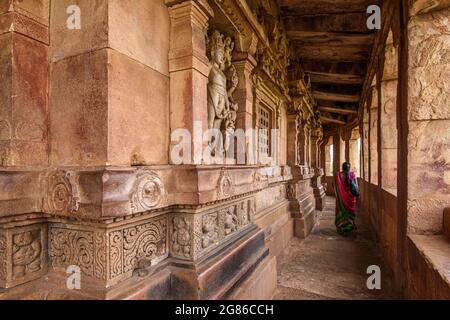 Aihole, Karnataka - January 8, 2020 : Durga Temple at Aihole. One of the famous tourist destination in karnataka, India. Stock Photo