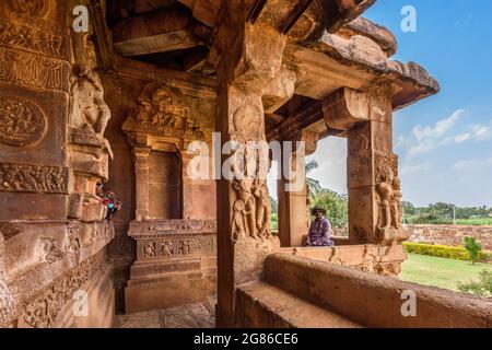 Aihole, Karnataka - January 8, 2020 : Durga Temple at Aihole. One of the famous tourist destination in karnataka, India. Stock Photo