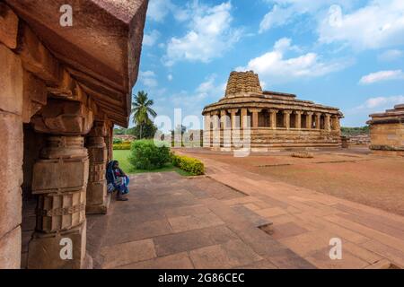 Aihole, Karnataka - January 8, 2020 : Durga Temple at Aihole. One of the famous tourist destination in karnataka, India. Stock Photo