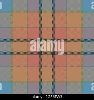 Pixel background vector design. Modern seamless pattern plaid. Square texture fabric. Tartan scottish textile. Beauty color madras ornament. Stock Vector