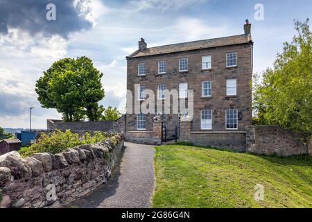 The highest building in Berwick-upon-Tweed in Northumberland, the magnificently restored Georgian Lions House, giving wonderful views of the area. Stock Photo