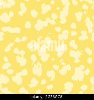 abstract yellow blots hand drawn brushstroke seamless pattern. vector doodle endless pattern for textile wrapping digital paper template. Stock Vector