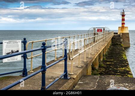 Amble Harbor Entrance Stock Photo - Alamy