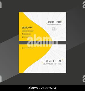 orange and gray colored vector business card design Stock Vector
