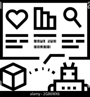 automatically analyzing ugc line icon vector illustration Stock Vector