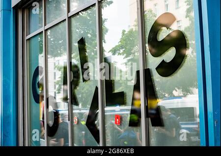 Berlin, Germany. 17th July, 2021. Gorillas worker made a demonstration for better working conditions in Berlin on the 17.07.21. Worker are protesting, because of the bad working conditions and bad material. Credit: Tim Eckert/Alamy Live News Stock Photo