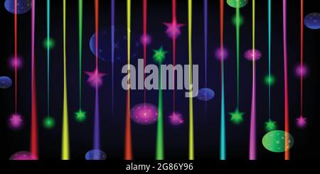 Abstract background wallpaper stars ball lighting festival celebration anniversary pattern backdrop art design modern vector illustration EPS10 Stock Vector