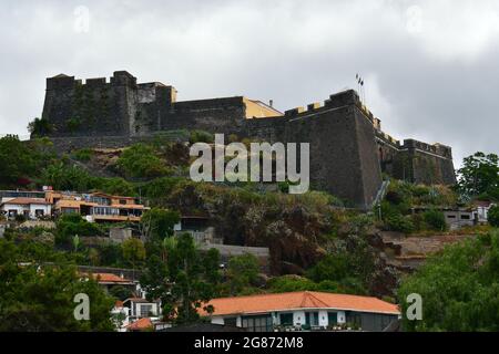 Fortaleza de São João Baptista do Pico, Fortress of São João Baptista do Pico, Funchal, Madeira, Portugal, Europe Stock Photo