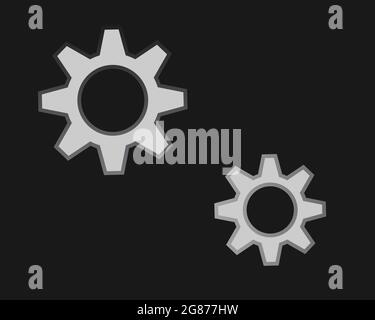 Setting icon vector, Tools, Cog, Gear Sign. Help options account concept. Trendy Flat style for graphic design, logo, Web site, social media, UI, mobi Stock Vector