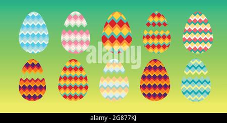 Easter holiday colorful background for printing on fabric, paper for scrapbooking, gift wrap and wallpapers. Greetings and presents for Easter Day in Stock Vector