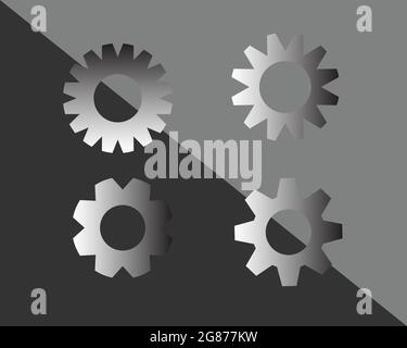 Setting icon vector, Tools, Cog, Gear Sign. Help options account concept. Trendy Flat style for graphic design, logo, Web site, social media, UI, mobi Stock Vector