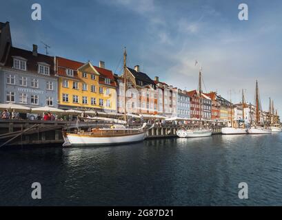 Nyhavn port and waterfront - Copenhagen, Denmark Stock Photo