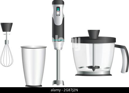 Hand blender modern cooking gadget Stock Vector