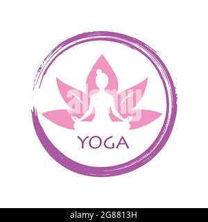 Lotus Yoga Zen Vector Logo Template Illustration Design Stock Vector