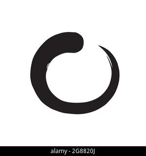 Enso Zen Black Circle Brush Logo Vector Illustration Icon Stock Vector ...