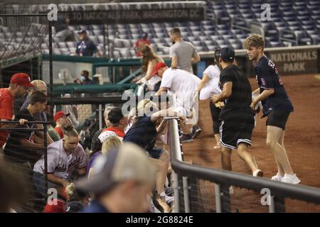 Washington, DC, USA. 17th July, 2021. View of fans as two were shot outside Nationals Park during Nationals game against the San Diego Padres in Washington, DC on July 17, 2021. Credit: Mpi34/Media Punch/Alamy Live News Stock Photo