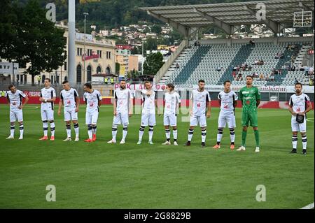 Lugano, Switzerland. 17th July, 2021. Lugano before the Friendly match  between FC Lugano and FC Internazionale