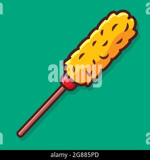 feather duster isolated vector illustration in flat style Stock Vector
