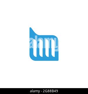 letter b cute stripes geometric logo vector Stock Vector
