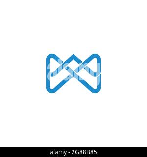 letter xm simple linear infinity logo vector Stock Vector