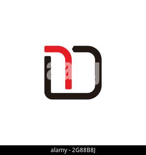 abstract letter dr simple square linear geometric logo vector Stock Vector