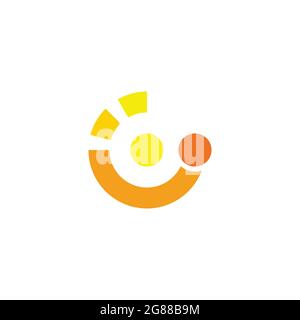 smile circle motion arrows process symbol logo vector Stock Vector