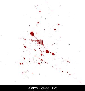 It's a splash of red blood in isolation on a white background. Blood blur. Stock Photo