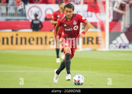 Toronto, Canada. 17th July, 2021. Tsubasa Endoh (31) in action during the MLS game between between Toronto FC and Orlando City SC at BMO Field. (Final score; Toronto FC 1-1 Orlando City SC). (Photo by Angel Marchini/SOPA Images/Sipa USA) Credit: Sipa USA/Alamy Live News Stock Photo