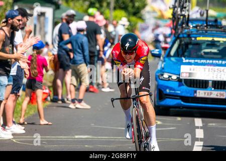 20th stage of the Tour de France: 30.8 km time trial between Libourne and Saint Emilion. July 17, 2021. Photo by Denis Prezat/Avenir Picture/ABACAPRESS.COM Stock Photo