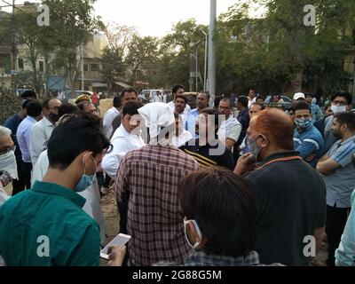 Utter pardesh , india - peoples crowd during corona lockdown , A picture of peoples crowd during corona lockdown in noida 15 march 2021 Stock Photo