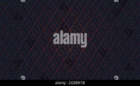 Black triangle and red background Stock Vector
