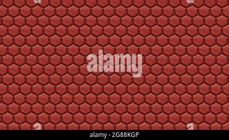 Abstract background of hexagon red stone effect Stock Vector