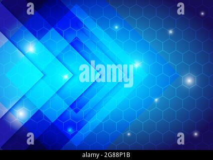 Abstract luxury background. Blue pattern hexagon shapes design. Modern vector illustrator Stock Vector