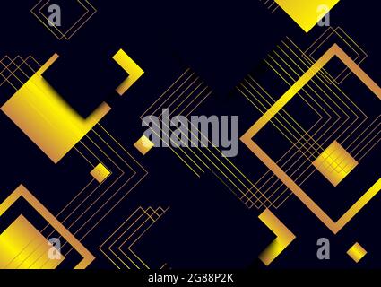 Abstract luxury and shadow background. Modern golden pattern shapes design. Vector illustrator Stock Vector